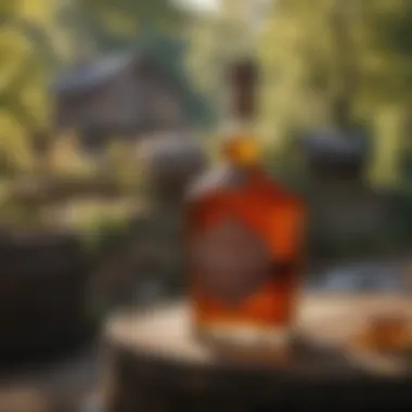 The Heart of Tennessee Whiskey Production A picturesque Tennessee distillery surrounded by lush landscapes