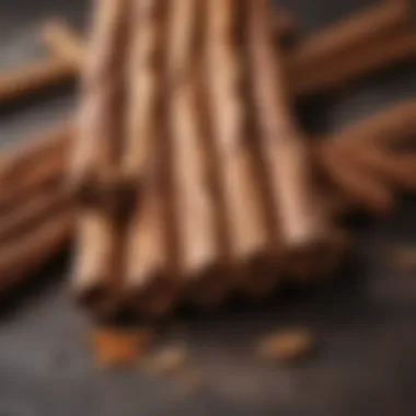 The Natural Appeal of Cinnamon Sticks Cinnamon sticks arranged artistically, emphasizing their natural appeal.