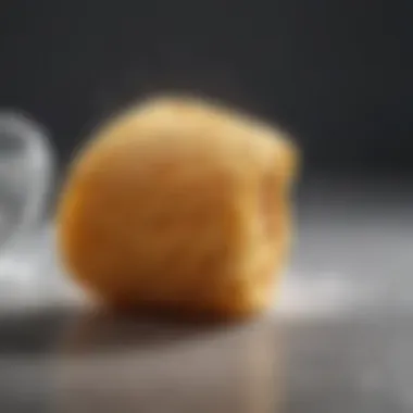 Exceptional Water Absorption of Microfiber Close-up of a microfiber dish cloth absorbing water