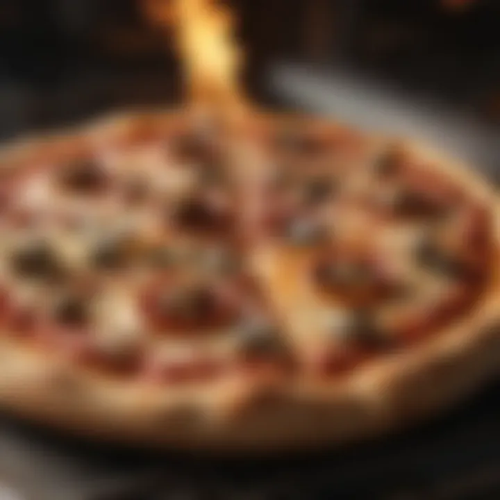 A variety of gourmet pizzas cooked to perfection in a propane pizza oven