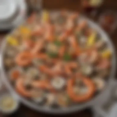 Local Seafood Delicacies Artfully presented seafood platter showcasing local delicacies