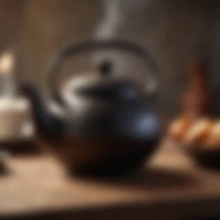Traditional cast iron teapot representing cultural heritage