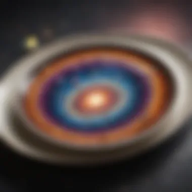 Galaxy Plating A beautifully plated dish representing a galaxy swirl with vibrant colors