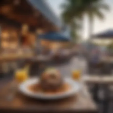 A lively outdoor dining scene capturing the essence of Fort Lauderdale