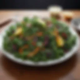 A vibrant kale salad showcasing fresh ingredients