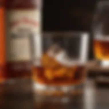 Rich Amber Bourbon A glass of bourbon showcasing its rich amber color