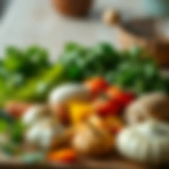 An array of fresh ingredients used in Gulai Tauhu preparation