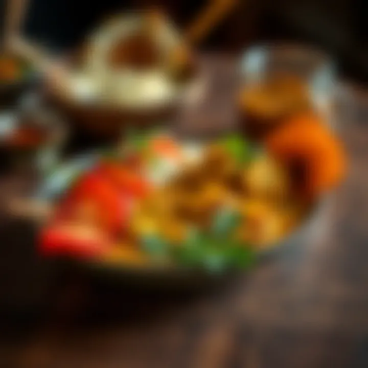 A beautifully plated serving of Gulai Tauhu with garnishes