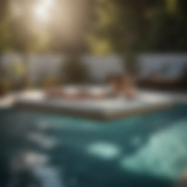 Maintenance tips for floating pool beds illustrated step-by-step