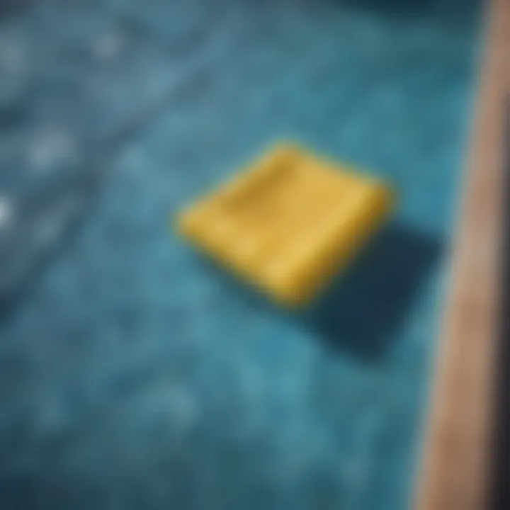 Close-up of durable materials used in floating pool beds