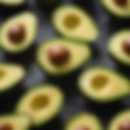 Nutrient-rich avocado cut in half showcasing its creamy texture and vibrant color