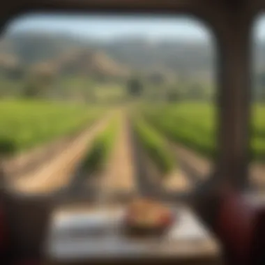 Vineyard Splendor from the Train Window Breathtaking vineyards viewed from the train