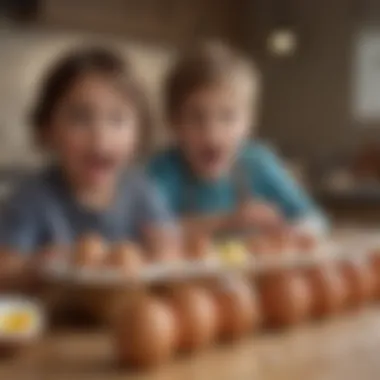 Children's Excitement Over Surprise Eggs Children excited by surprise eggs