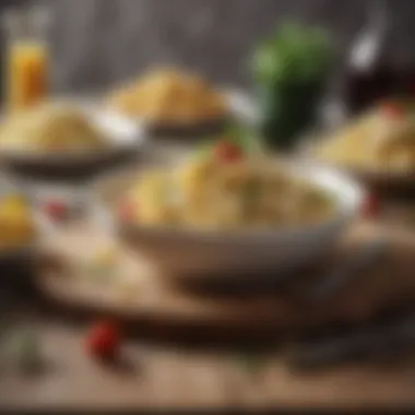 A Stylish Table Presentation with Feta Cheese Pasta A beautifully styled table setting featuring feta cheese pasta.