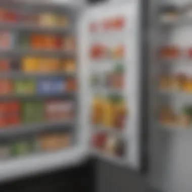 Compact fridge showcasing energy efficiency label