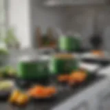 Sleek GreenPan cookware set displayed in a modern kitchen