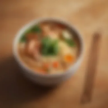 Aromatic Noodle Soup A rich and aromatic bowl of noodle soup, inviting and warming for the soul.