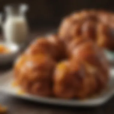 Golden-brown Rhodes Monkey Bread showcasing layers of texture