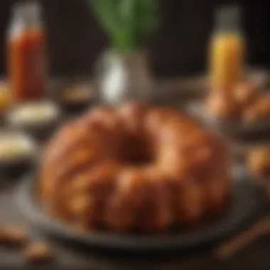 A variety of ingredients arranged for monkey bread preparation