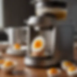 Soft boiled egg machine in action