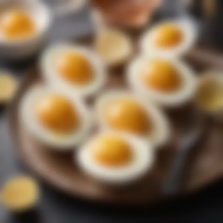 Perfectly cooked soft boiled eggs