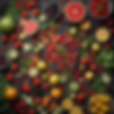 Fresh Ingredients for Nutritious Liquid Recipes An assortment of fresh fruits and vegetables ready for blending