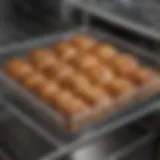 Wire rack showcasing quarter sheet pans in use