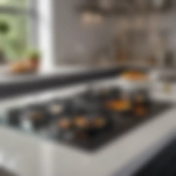 Stylish glass cooktop in a vibrant kitchen setting, enhancing aesthetic appeal