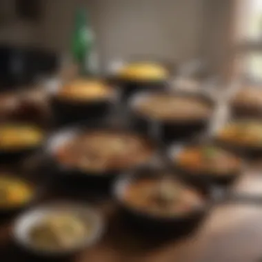 A variety of dishes cooked using Lodge cookware