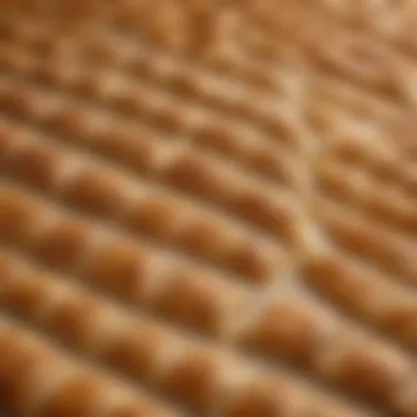 A close-up of perfectly layered pastry sheets showcasing their texture