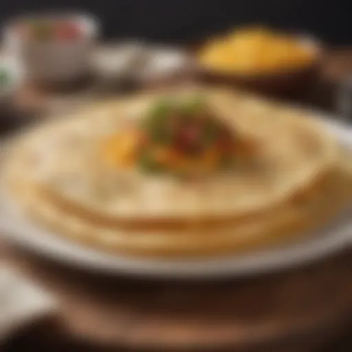 Delicious cheese tortilla served on a plate