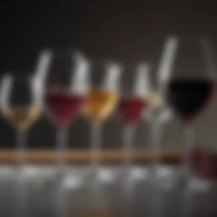 A collection of uniquely designed wine glasses showcasing various shapes and styles