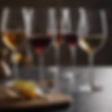 A comparison of wine glasses made from different materials, including glass, ceramic, and metal