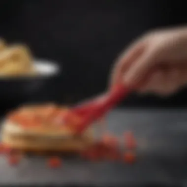 Versatile Use of Small Silicone Tongs Small silicone tongs in use, demonstrating their versatility in food handling