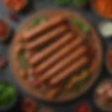 A vibrant assortment of veggie andouille sausage with fresh herbs