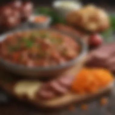 Creative Recipe Spread with Veggie Andouille Sausage A creative recipe spread featuring veggie andouille sausage