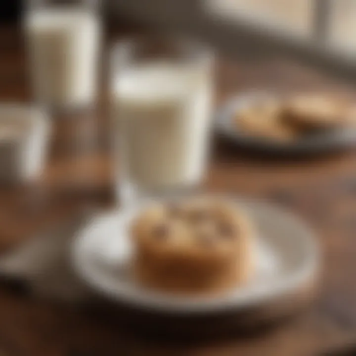 Wegmans Chocolate Indulgence Cookie on a rustic wooden table with a glass of milk