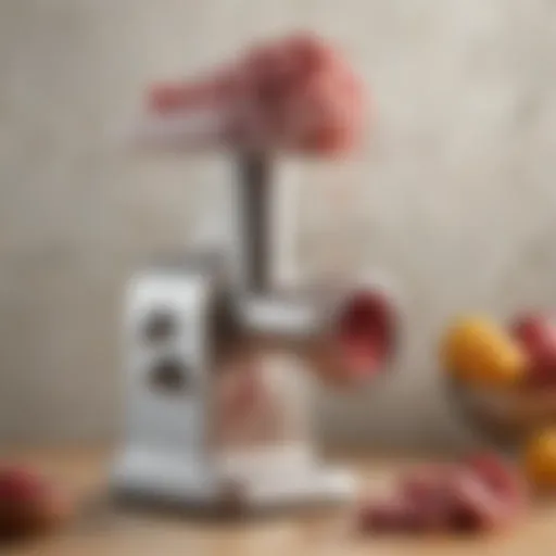 Elegant design of the Williams Sonoma meat grinder showcasing its premium materials.