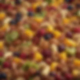A vibrant assortment of colorful fruits and nuts.