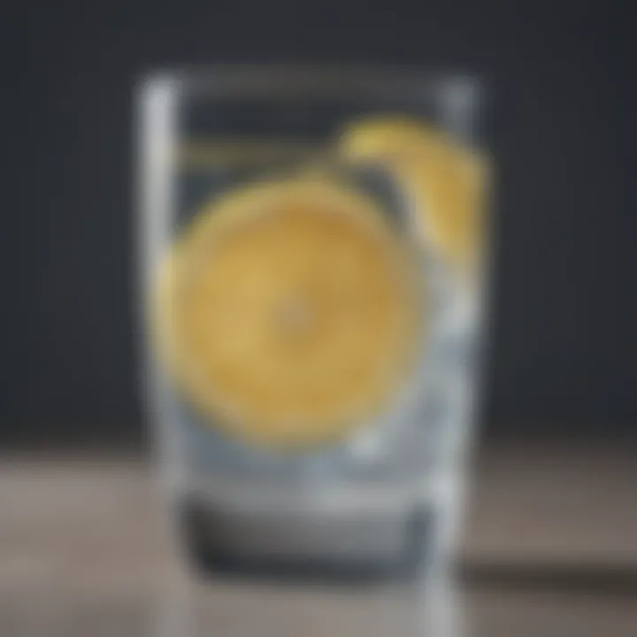 A glass of water with lemon, illustrating hydration's importance