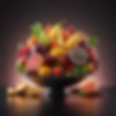 Vibrant Fruit Arrangement A visually appealing arrangement of fruits
