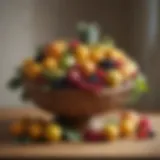 Beautifully arranged fruit basket for a memorial service