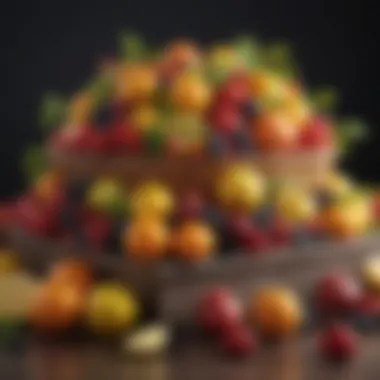 Colorful assortment of fruits symbolizing life and remembrance