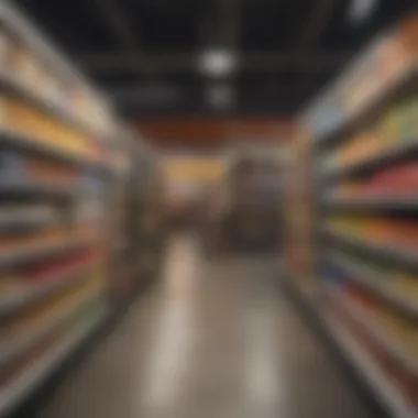 Futuristic concept of grocery shopping apps with AI integration