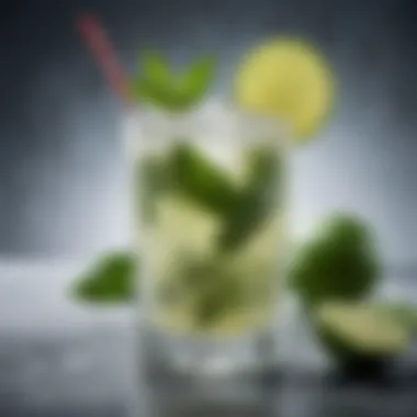 A beautifully crafted frozen mojito garnished with fresh mint and lime