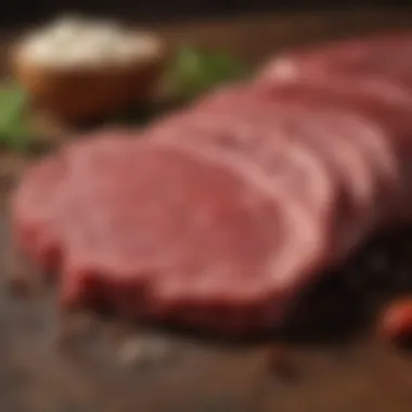 Freshly Ground Deer Meat Freshly ground deer meat ready for culinary use