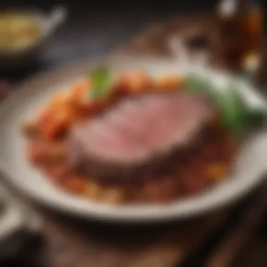 Gourmet Deer Meat Dish A gourmet dish featuring ground deer meat