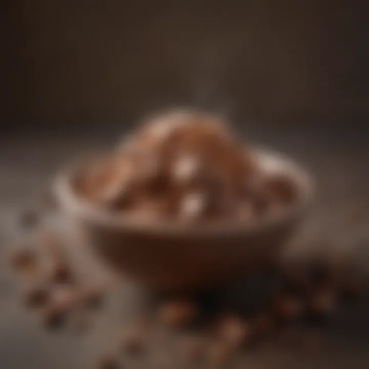 Visual of cocoa in skincare products illustrating its benefits