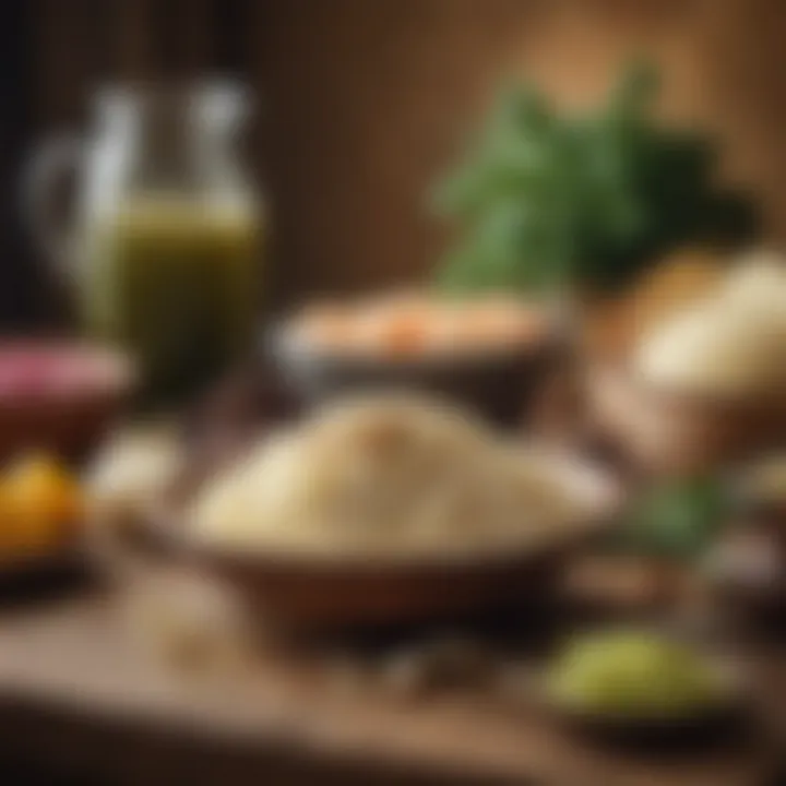 A rustic table setting featuring sauerkraut as a side dish, emphasizing its place in both traditional and modern cuisines.