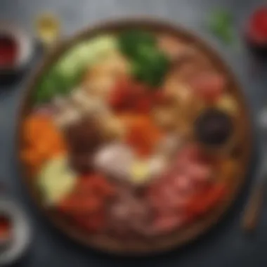 Satisfying Dinner Platter for Weight Management Elegant dinner platter showcasing a well-portioned healthy meal